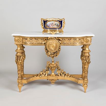 A Finely Carved Console Table In the Louis XVI Manner